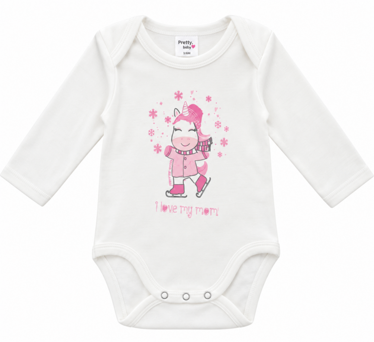 pretty baby Βρεφικό Κορμάκι Λευκό Μακρυμάνικο με Μονόκερο – i love u daddy (Αντιγραφή)
