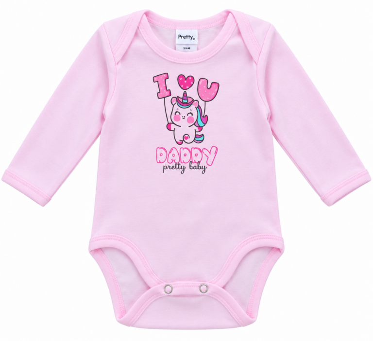 pretty baby Βρεφικό Κορμάκι Μακρυμάνικο με Γατούλα και Καρδούλες Λιλά (Αντιγραφή)